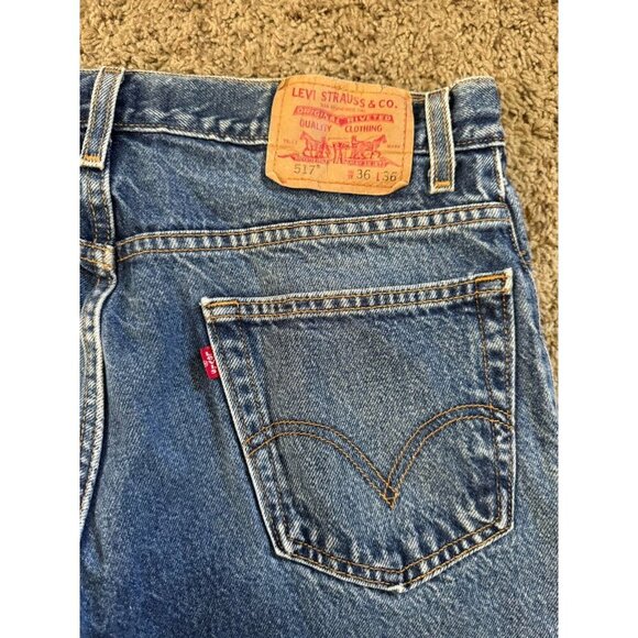 LEVIS 2003 517 Bootcut Jeans 36x36 (Fits 34x35) Y2k Faded Rugged Work Preppy - Picture 11 of 11